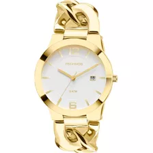 Relógio Technos Feminino Dourado Unique Luxo Original Casual