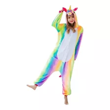 Pijama Disfraz Enterito Diseño Unicornio Colors Para Adulto