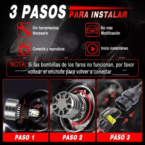 H13 Kit De Faros Led 40000lm Para 2007-2009 Suzuki Xl-7 Foto 8