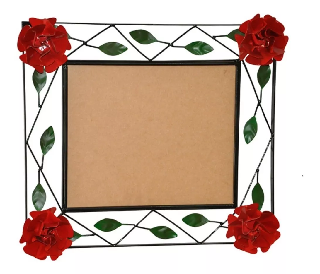 Porta Espelho Artesanal Floral Rustico Toalete Menor Preço