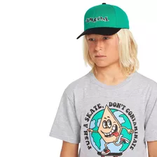 Gorra Volcom Demo Flexfit Niños, Verde Sinergia, Talla Única