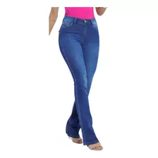 Calça Jeans Fenda Lateral Flare Feminina Reyna Revanche Sty 