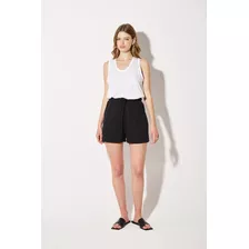 Short Tiro Alto De Jersey 30/1 Bolsillos Negro Koxis Mujer