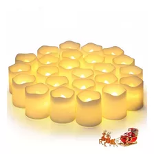 24 Velas Eléctricas Led Impermeables Sin Llama Fiesta Luces