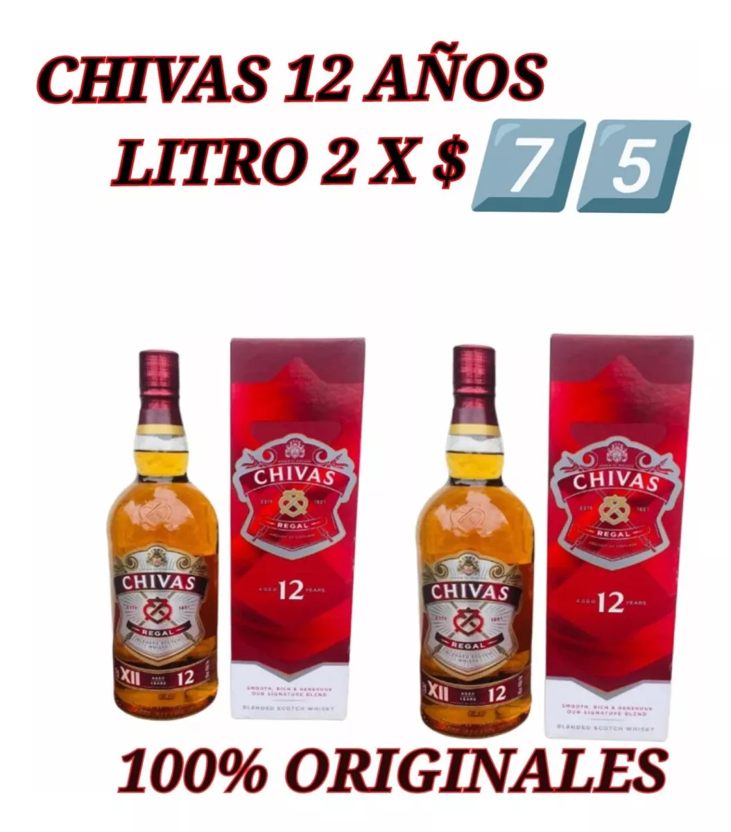 Wisky Chivas Regal 12 Años De Litro Originales.