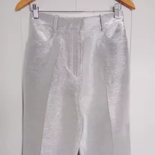 Pantalón Plateado Hm/36 (cintura 66/68 Cm/cadera 92cm Aprox)