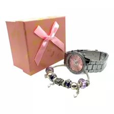 Reloj Femenino Estilo M. Kors En Cajita , Brazalete Regalo