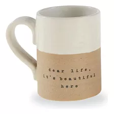 Mud Pie Dear Life Taza De Gres, 1 Unidad (paquete De 1)