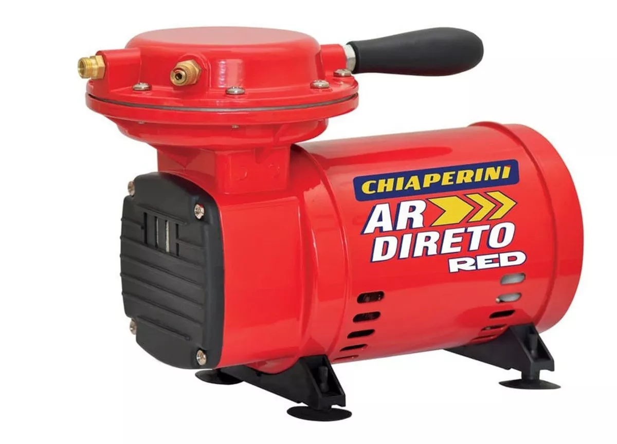 Compressor De Ar Elétrico Portátil Chiaperini Ar Direto Red Monofásica Vermelho 127v/220v