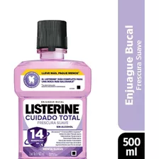 Enjuague Bucal Listerine Cuidado Total Frescura Suave Sin Alcohol 500ml
