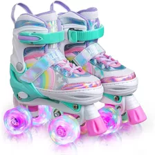 Patines De Ruedas, Unicornio, Ajustables Con Luz Led