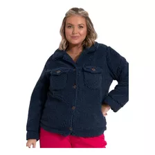 Casaco Teddy Plus Size Feminino Tendência Inverno Quentinho