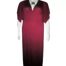 Vestido Guinda/vino Largo De Gala Talla 3x (42/44) Swak