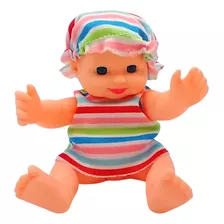 Brinquedo Boneca De Borracha Mini Baby Colorida