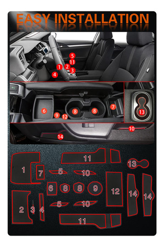 Asgohme Compatible Con Honda Civic - (sedan), Inserciones A. Foto 6