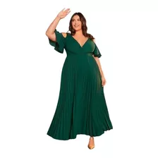 Vestido De Fiesta Verde Talla 1xl