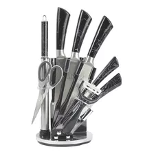 Kit Faqueiro Tesoura Descascador Chaira C/ Suporte Knife Set