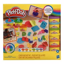 Play-doh Fundamentals Moldes De Letras Y 6 Botes 170gr.