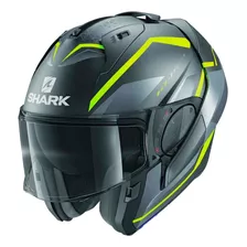 Capacete Shark Evo Es Yari Escamoteável Ays Cinza Amarelo