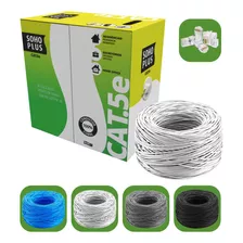 Cabo Rede Furukawa Cat5e C/ 50 Metros Azul + 20 Conectores Cor Branco