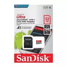 Cartão Micro Sd 32gb A1-ultra 98 Mb/s Sdhc Uhs-i Sandisk