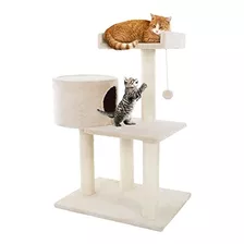 Petmaker 3 Tier Cat Tree Felpa Multi Nivel Cat Tower Con Ara