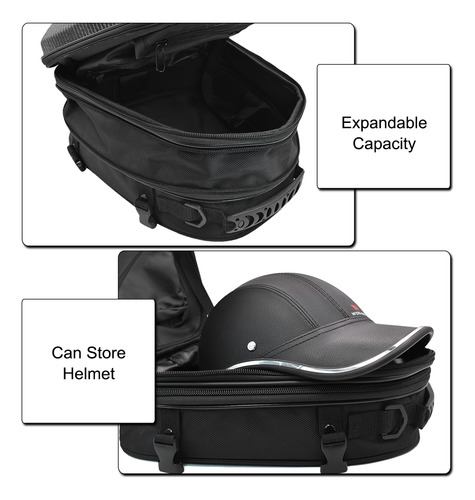 Funda Trasera Para Maleta De Moto, Casco, Bolsa De Asiento D Foto 4