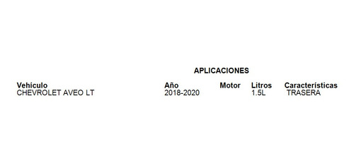 Base Amortiguador Trasera Chevrolet Aveo Lt 2018-2020 1.5l Foto 4