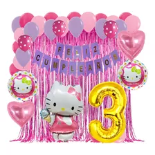 Kit Globos Hello Kitty Decoración Cumpleaños