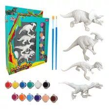 Kit 4 Dinossauros Para Colorir Infantil Jurassic De Pintar 