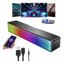 Bocina Rgb Gamer Bluetooth Para Pc, Tv, Laptop