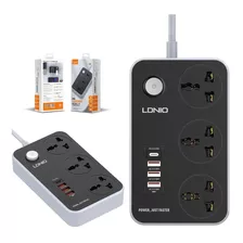 Socket Ldnio Cargador Extensión 2m Usb Tipo C 20w 3 Usb