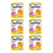 Nutren Kids Fórmula Infantil Nestlé Sabor Morango 350g Kit 6