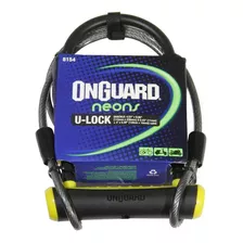 Candado Bicicleta Onguard U-lock Neon Con Cable Color Amarillo