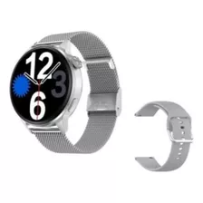 Smartwatch Dt No.1 Dt4+ 1.36 Caja Plateada, Malla Plateada De Metal