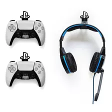 2 Soporte Base Pared Control + Sop Diadema Playstation 5 Ps5