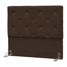  Cabeceira De Cama Box D'monegatto Oasis Casal 140cm X 125cm Camurça Marrom-chocolate