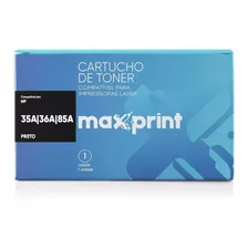 Cartucho De Toner Maxprint 35a 36a 85 78a Preto Novo