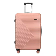 Mala De Viagem Grande 32kg Mundi 360º Abs Cadeado Embutido Cor Rose