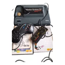 Videogame Master System 3 Compact Alex Kidd E Fita Jogo Super Futebol Console 2 Controles Original Lll Iii