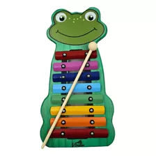 Instrumento Musical Infantil Metalofone 8 Teclas Sapo 