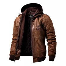 Chaqueta De Cuero Genuino Caballeros Hombre Moda 2020 I