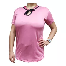 Blusa Para Dama Mujer Manga Corta Causal Unitalla Licra C004