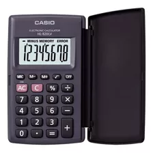 Calculadora De Bolso Casio Hl-820lv Preta C/ Tampa 8 Dígitos