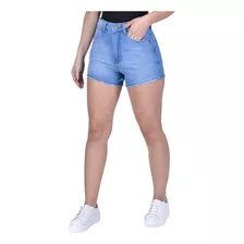 Shorts Feminino Jeans Azul Claro Wrangler Cintura Alta 