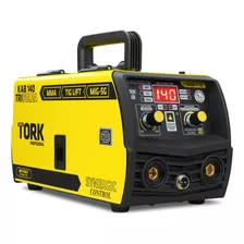 Maquina Solda Inversora Mig 140a Sem Gás 3 Em 1 Tig Eletrodo Cor Amarelo Frequência 50 Hz / 60hz 110v/220v