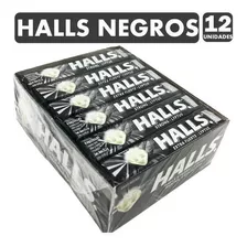 Caramelo Halls Negro Extra Fuerte Mentol Lyptus X 12 Unidad