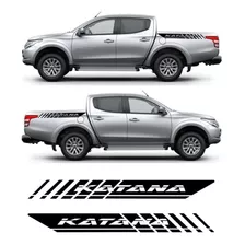Stickers Adhesivo Mitsubishi L200 Katana Franjas Pick Up