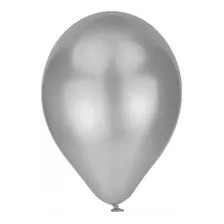 Pack X 10 Globos De Latex Plateado Perlado De 12 Pulgadas