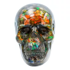 Calavera De Ammolita Tallada A Mano 4400 Cts 1 Pieza